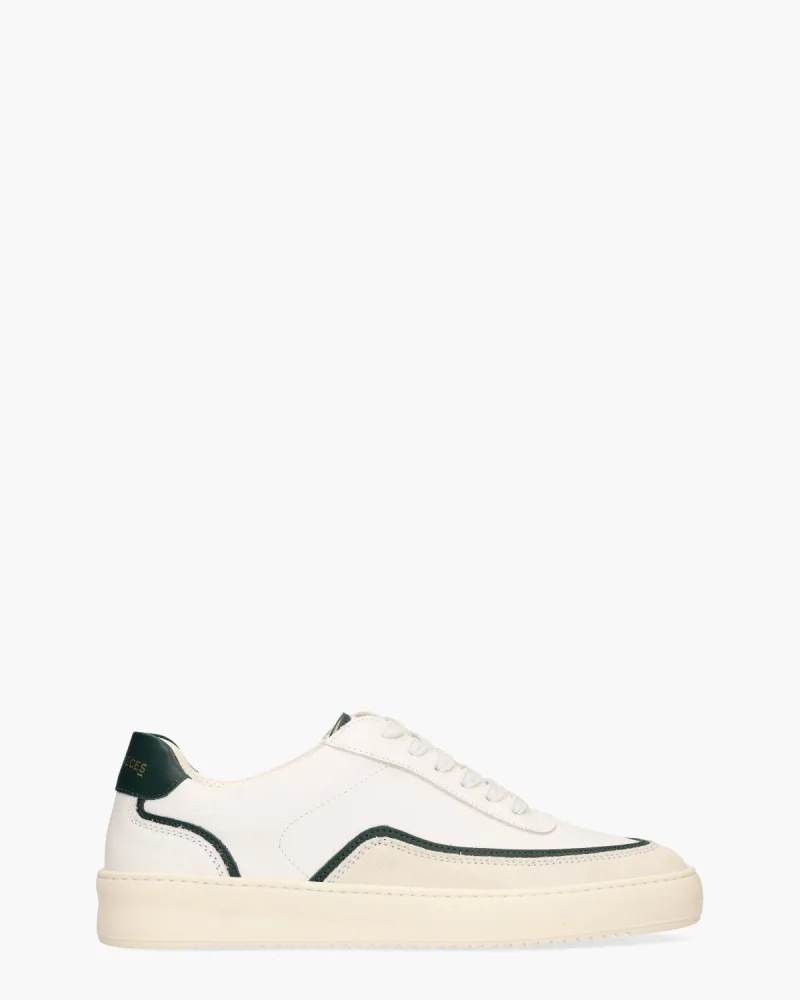 Filling Pieces Mondo Stack, sneakers voor heren in wit/donkergroen