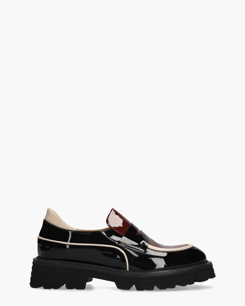 Gioia Aily, instappers & loafers voor dames in zwart/multi