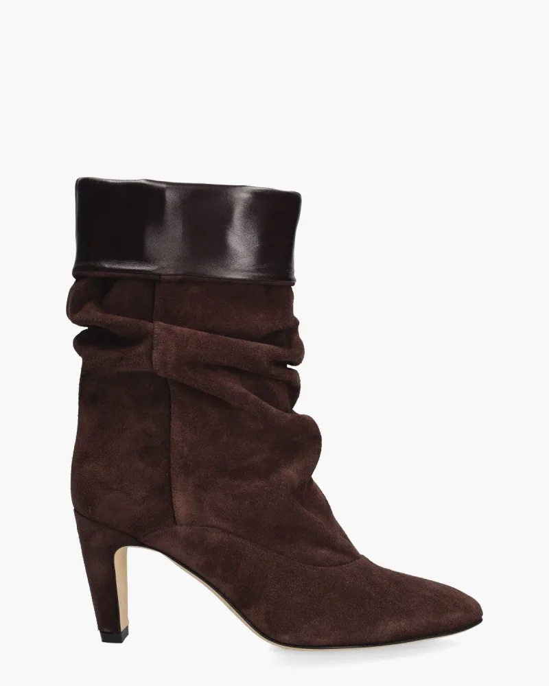 Julie Dee SE4011 Aubergine, enkellaarsjes & boots voor dames in rood