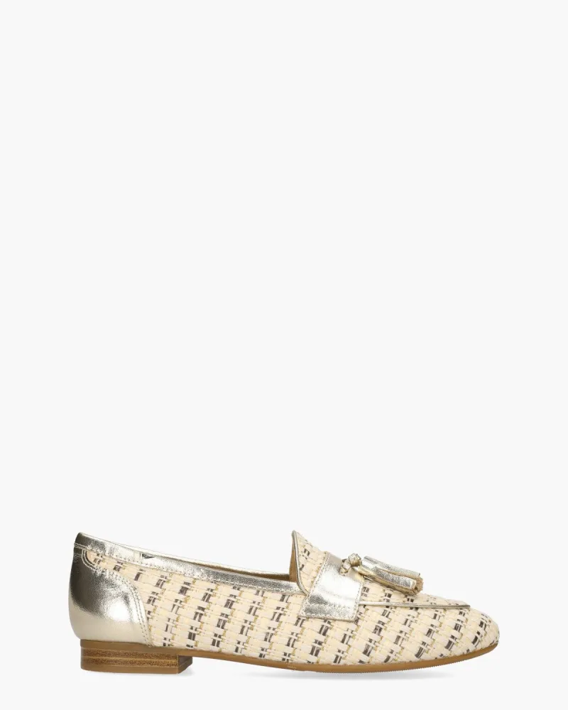 Di Lauro Weslia, instappers & loafers voor dames in beige