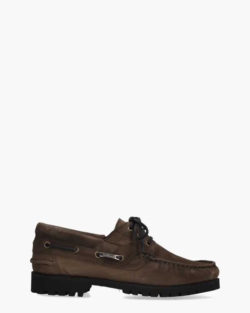 Van Bommel Boat Shoe 02.07, veterschoenen voor heren in bruin