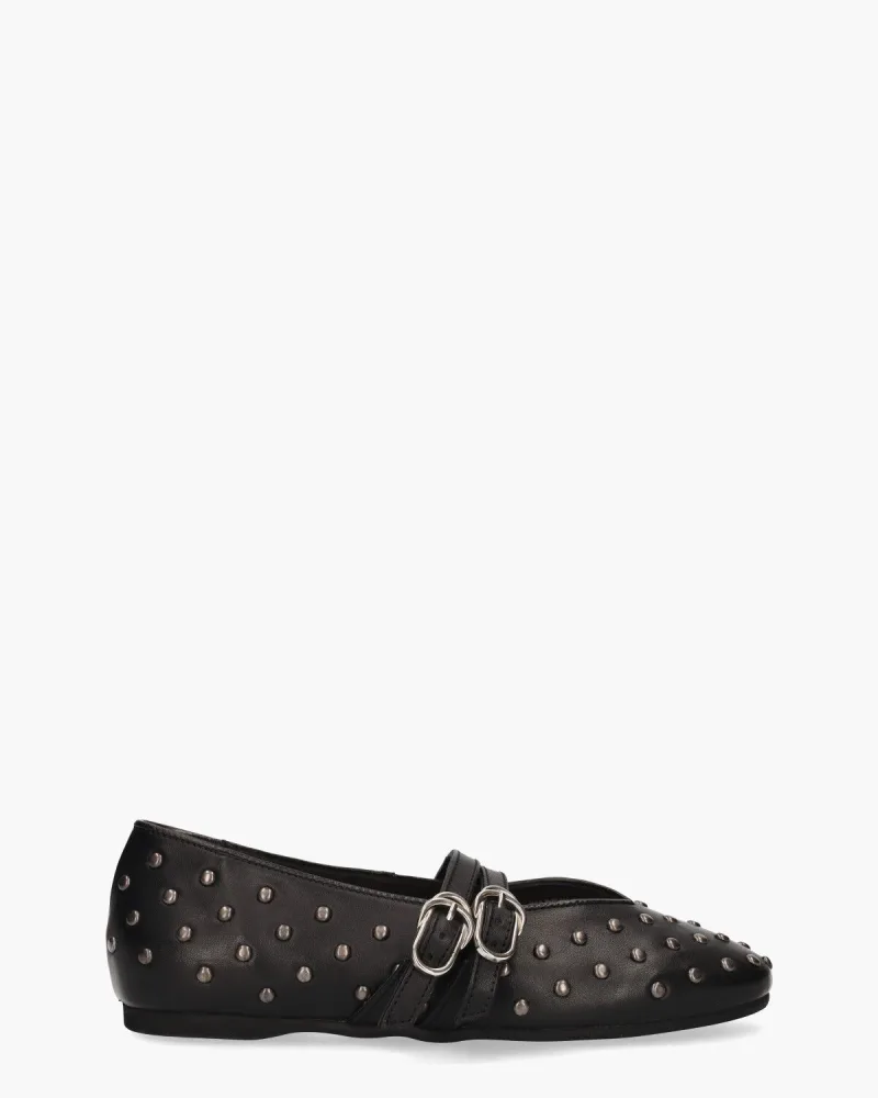 Nubikk Gisele Grace Studs 's, ballerina's voor dames in zwart