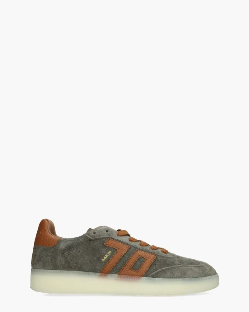 Back 70 Boston, sneakers voor heren in groen/cognac