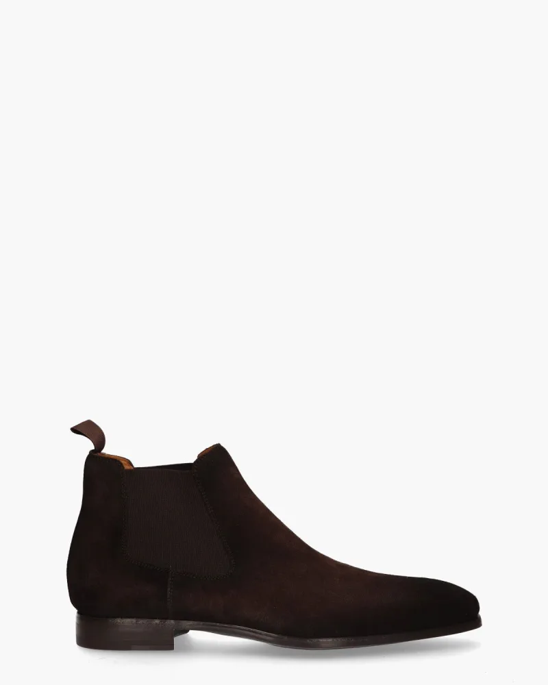 Magnanni 20109, enkellaarsjes & boots voor heren in donkerbruin