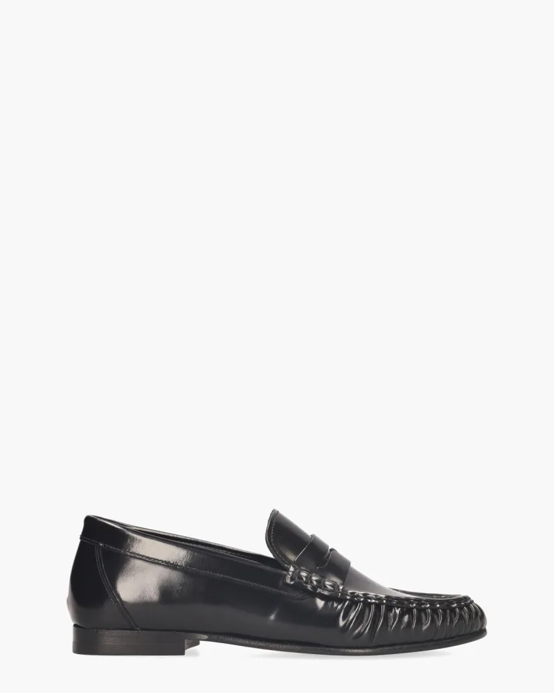 Posa Penny Wrinkle, instappers & loafers voor dames in zwart