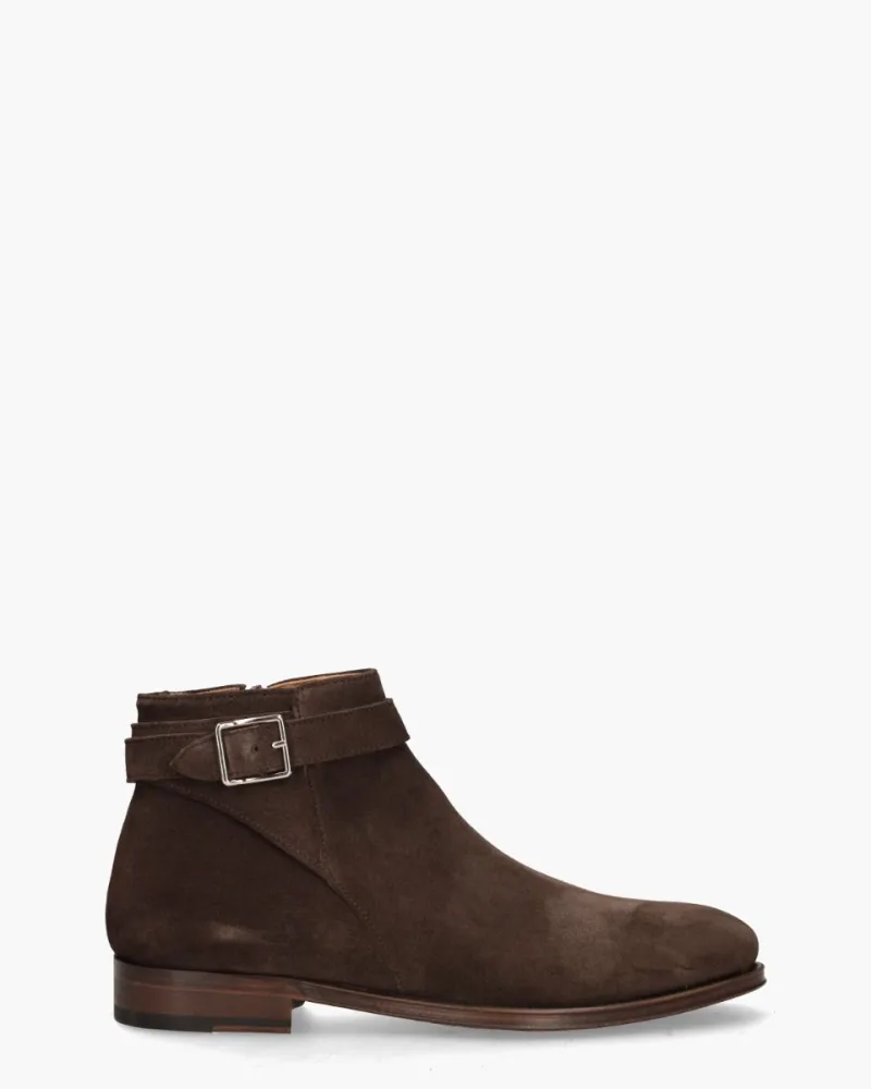 Calce 1019 Donkerbruin Gespboots, enkellaarsjes & boots voor heren in bruin