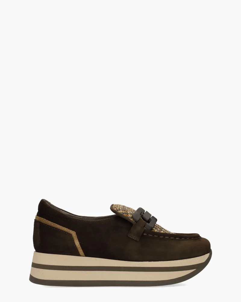 Softwaves Celine, instappers & loafers voor dames in donkerbruin