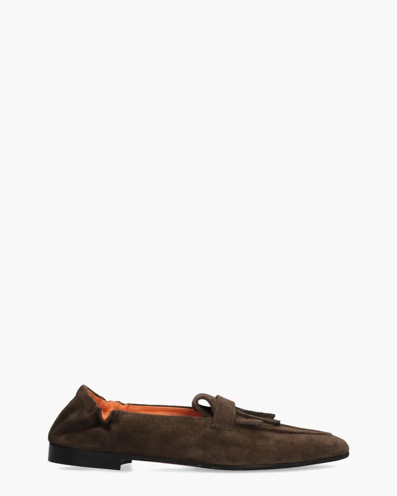 Kroll Wedge 1G, instappers & loafers voor dames in donkerbruin
