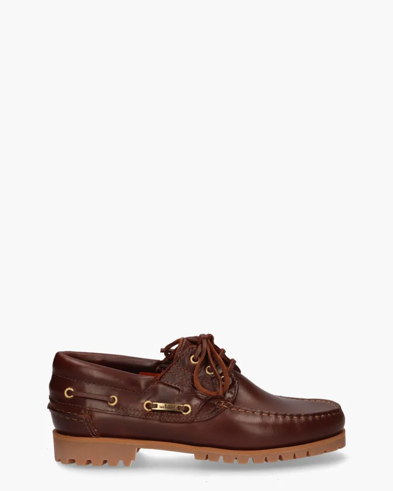 Van Bommel Boat Shoe 02.05, veterschoenen voor heren in bruin