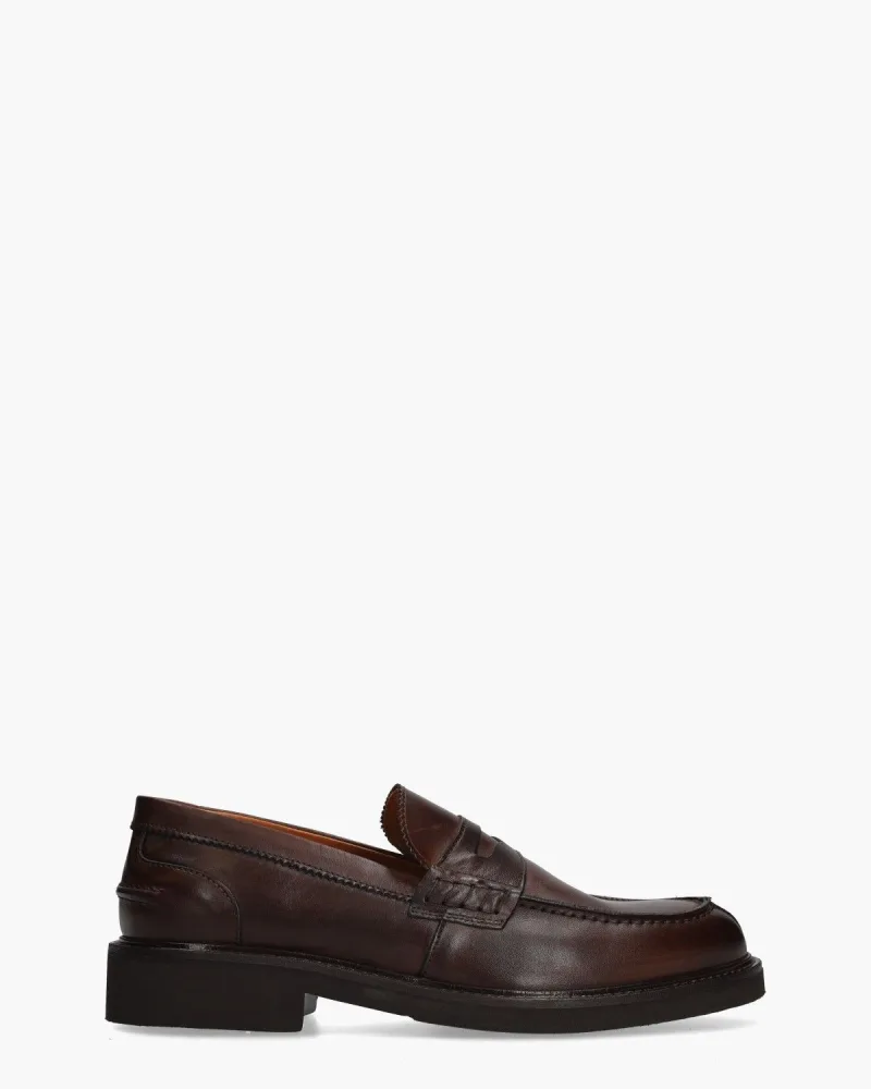 Daniel Kenneth Exton Adam, instappers & loafers voor heren in donkerbruin