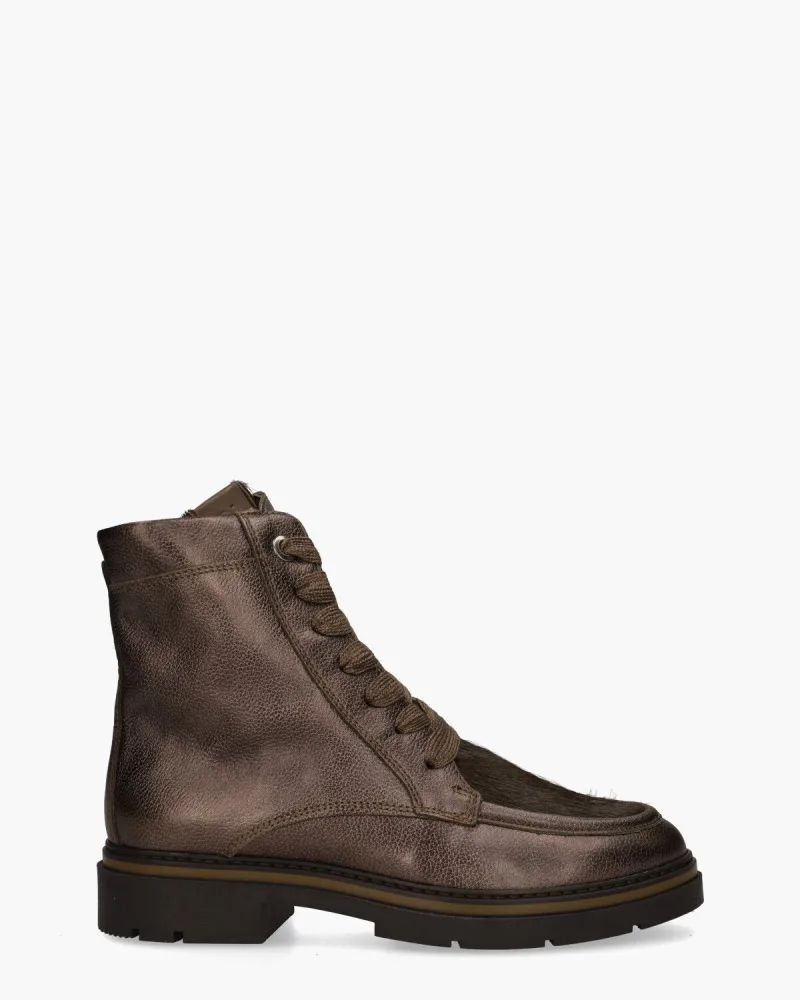 DLSport 6768, enkellaarsjes & boots voor dames in donkerbruin