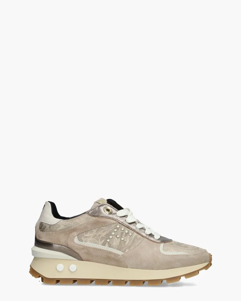 Floris Van Bommel Blokki 34.01, sneakers voor dames in beige