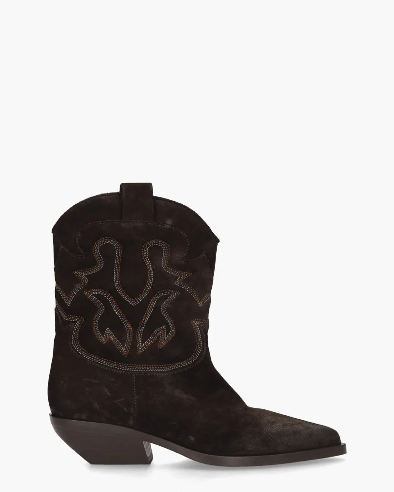 Elena Iachi E4025, enkellaarsjes & boots voor dames in donkerbruin
