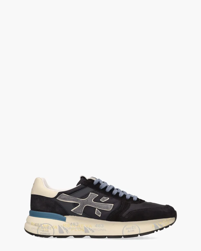 Premiata Mick 7716, sneakers voor heren in donkerblauw