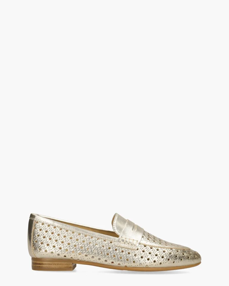 Di Lauro Toska, instappers & loafers voor dames in goud