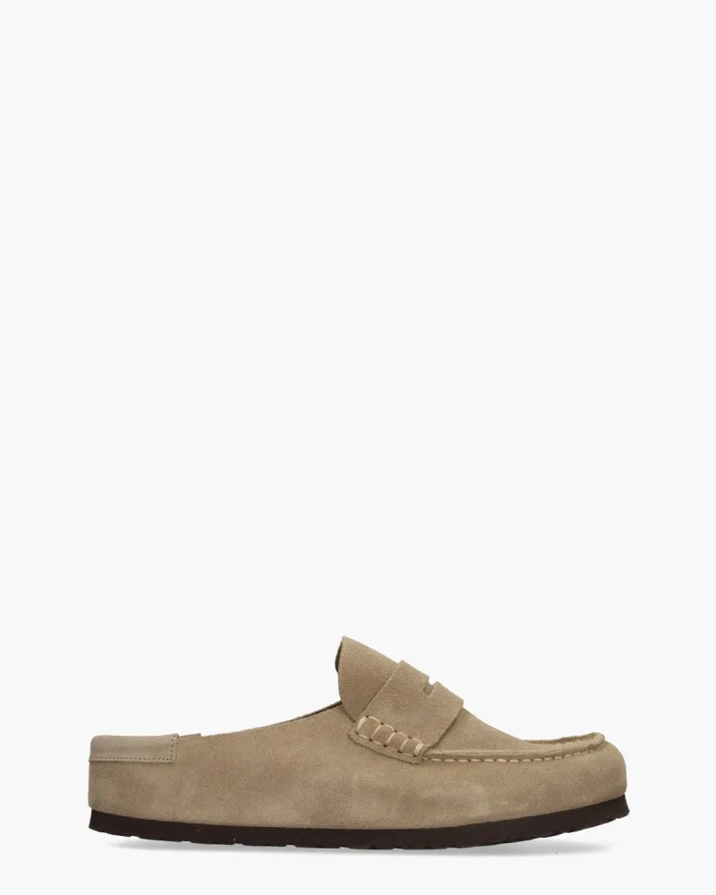 Birkenstock Naples Wrapped, slippers voor heren in bruin