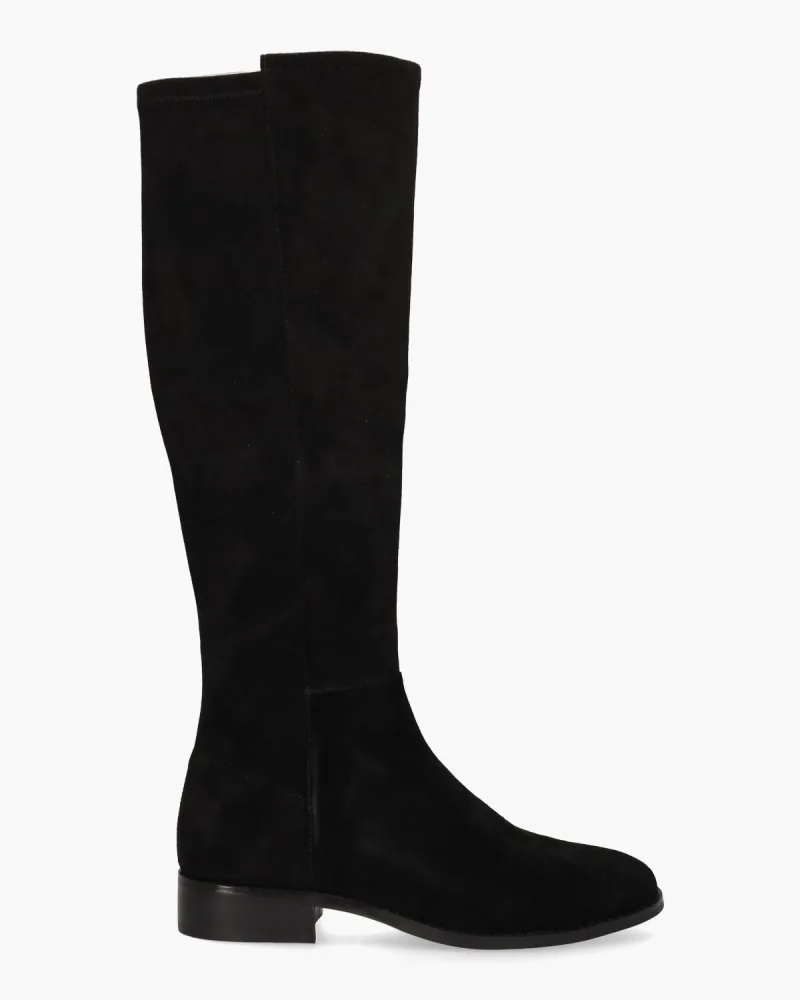 Di Lauro Janine Suède, enkellaarsjes & boots voor dames in zwart