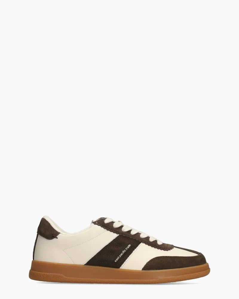 East Pacific Trade Santos, sneakers voor dames in off-white/bruin, foto 2 van 2