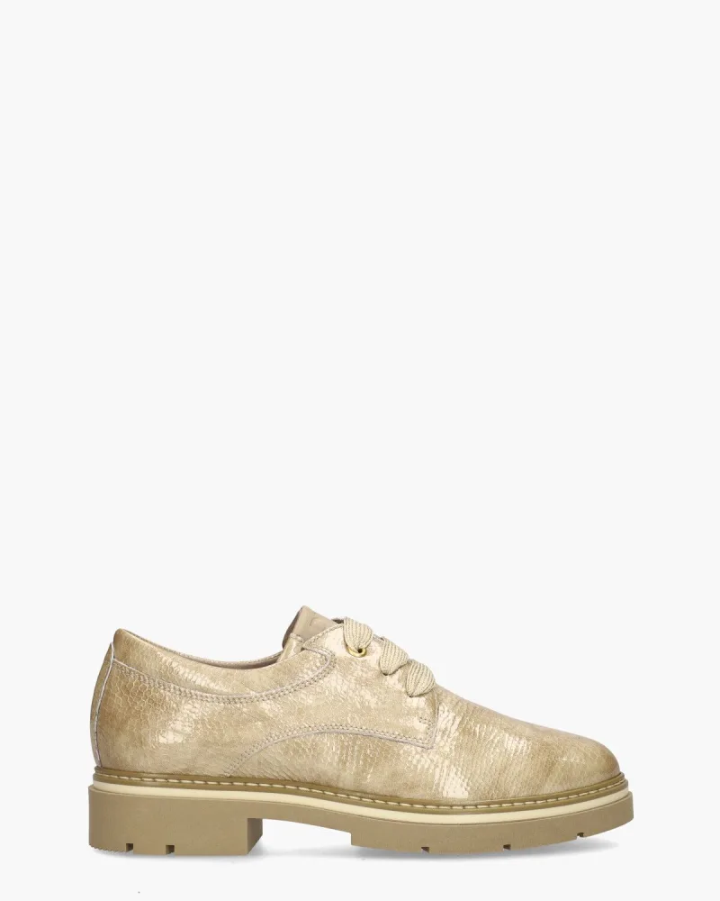 DLSport 5923, veterschoenen voor dames in beige