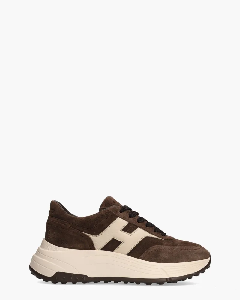 Hogan Hi-Fi, sneakers voor dames in donkerbruin