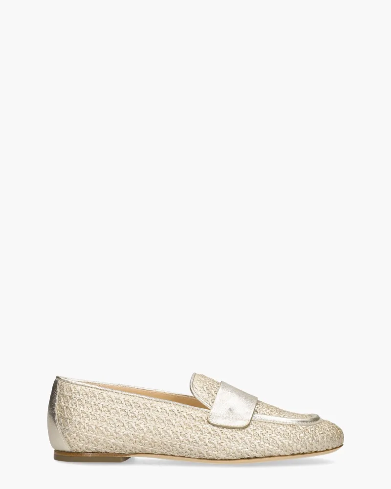 AGL Sheryl Raffia, instappers & loafers voor dames in goud