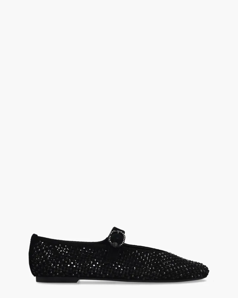 Kurt Geiger Mayfair Ballet Flat, ballerina's voor dames in zwart