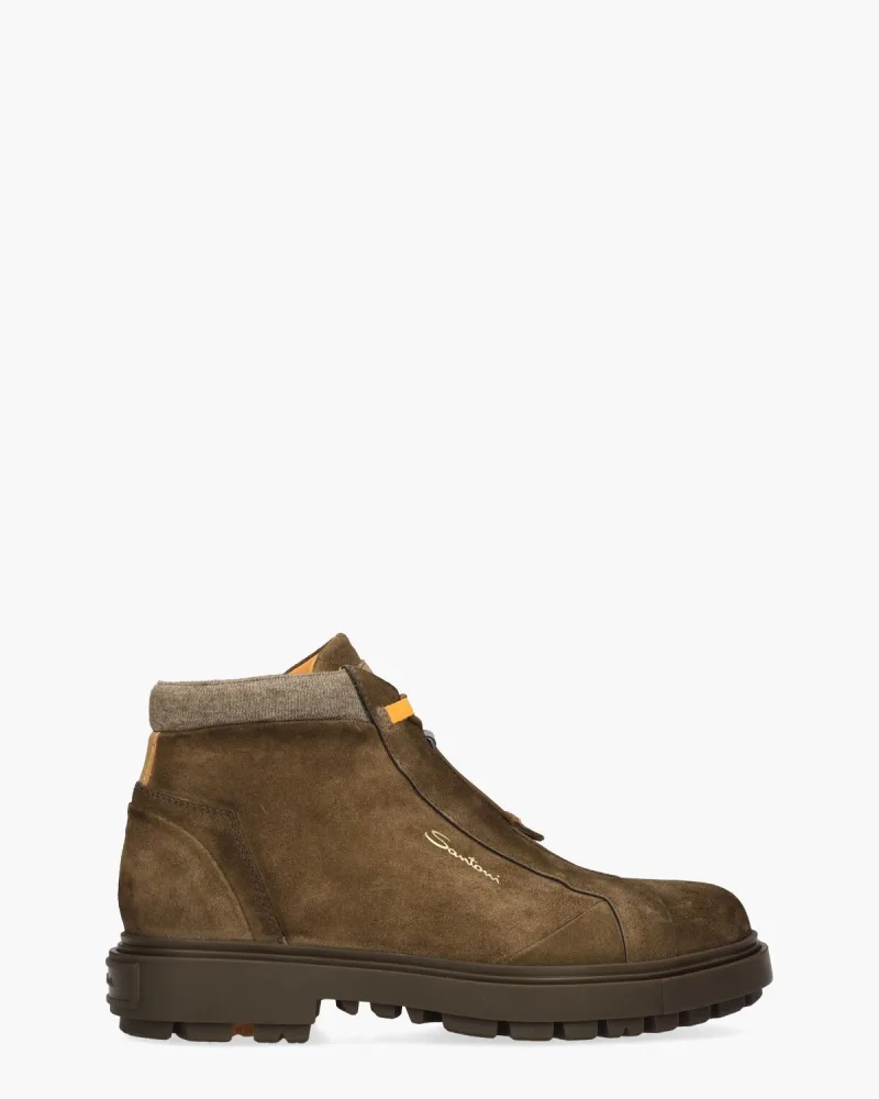 Santoni 18972, enkellaarsjes & boots voor heren in bruin