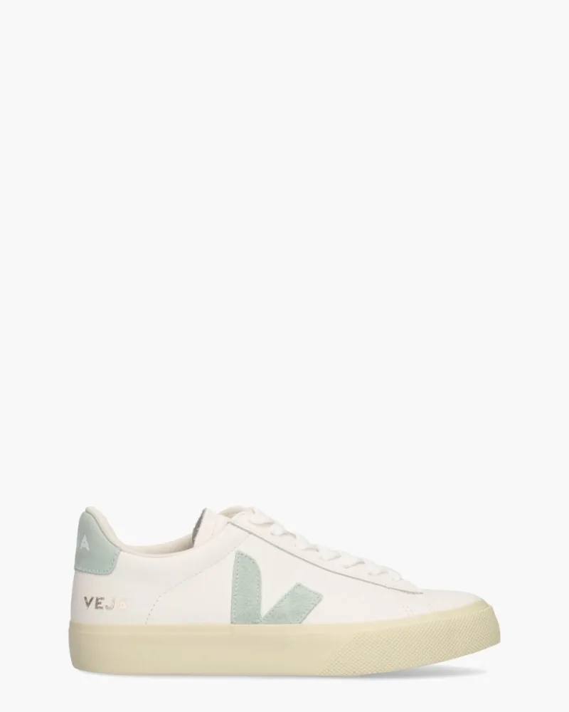 VEJA Campo Leather, sneakers voor dames in wit/mintgroen