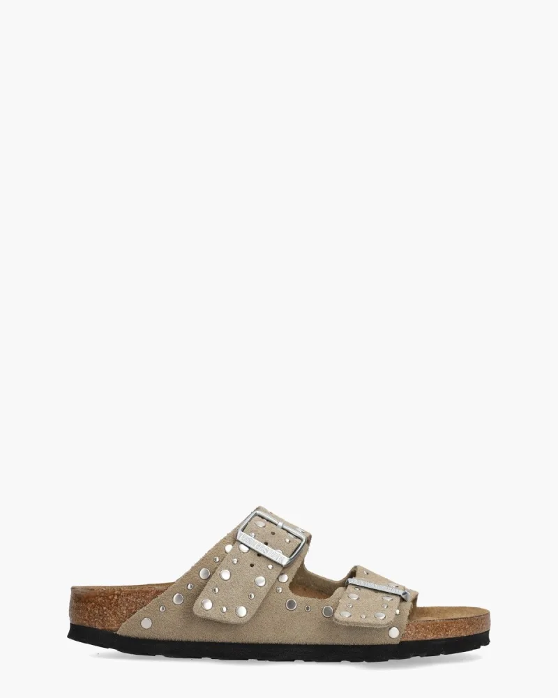 Birkenstock Arizona Rivet, slippers voor dames in bruin