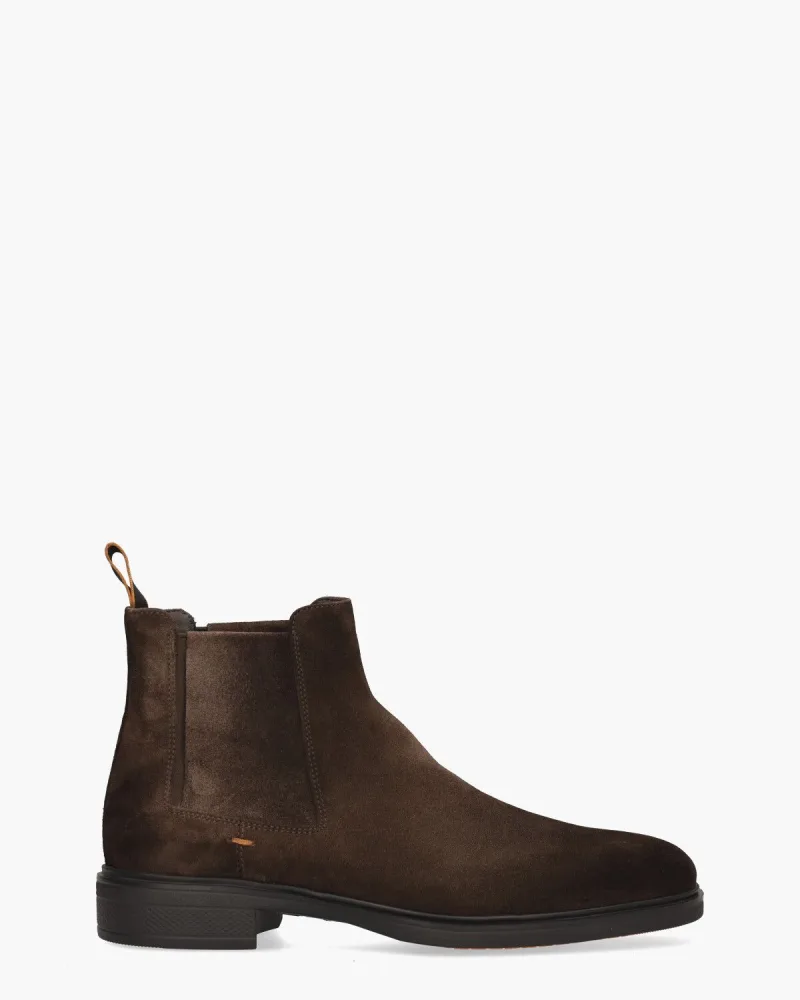 Santoni 18937, enkellaarsjes & boots voor heren in donkerbruin