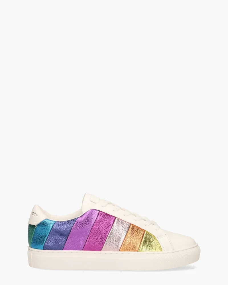 Kurt Geiger Lane Stripe, sneakers voor dames in wit/multicolor
