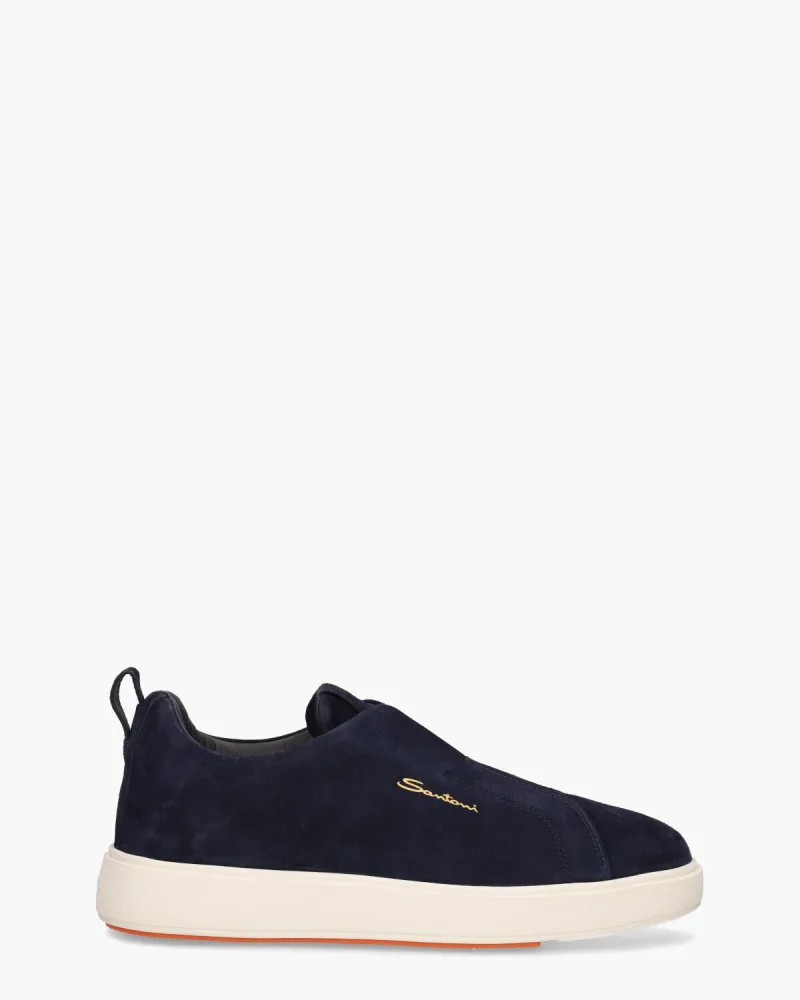 Santoni 21879, sneakers voor heren in donkerblauw