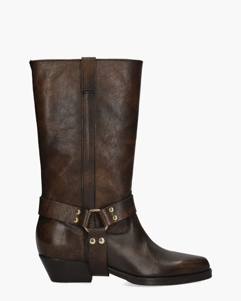 Billi Bi A7165, laarzen voor dames in zwart/bruin