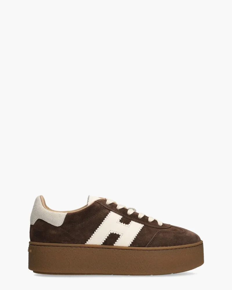 Hogan Cool Plateau, sneakers voor dames in donkerbruin
