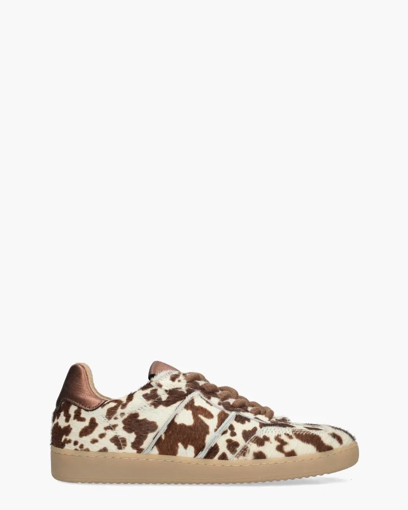 DWRS Label Poona Cow Hair, sneakers voor dames in wit