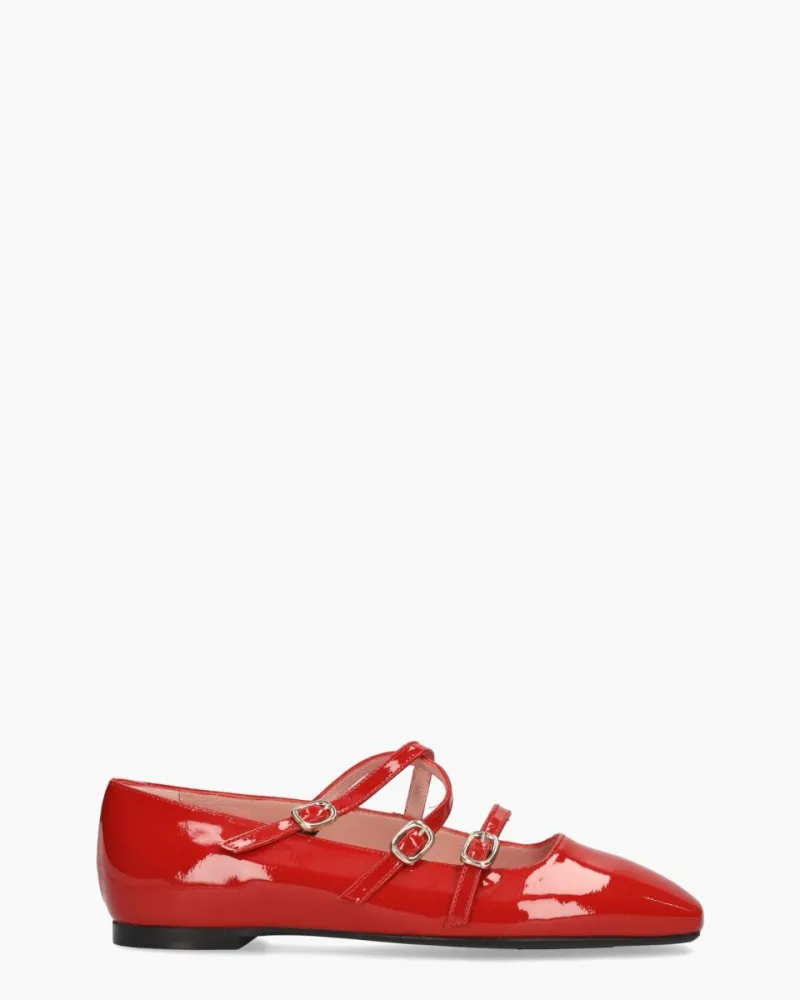Pretty Ballerinas Camille, ballerina's voor dames in rood