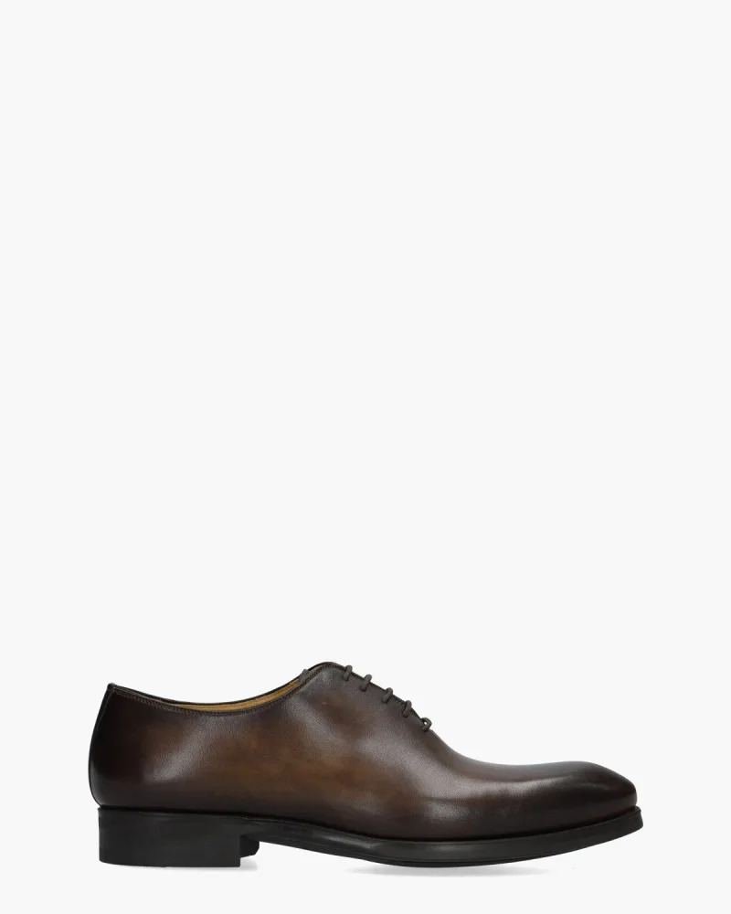 Magnanni 23828, veterschoenen voor heren in donkerbruin