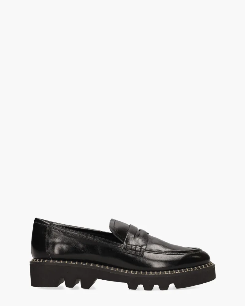 Di Lauro Pearl, instappers & loafers voor dames in zwart