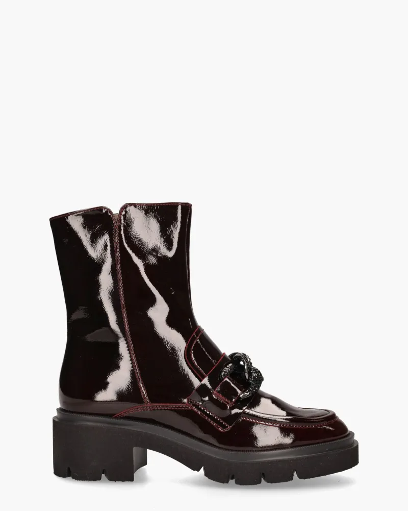 DLSport 6851 Bordeauxrood, enkellaarsjes & boots voor dames in rood