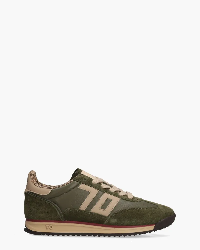 Back 70 Jogger Spongy Nappa Legergroen, sneakers voor heren in groen