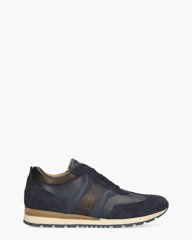 Rapid Soul Sweder, sneakers voor heren in donkerblauw/bruin