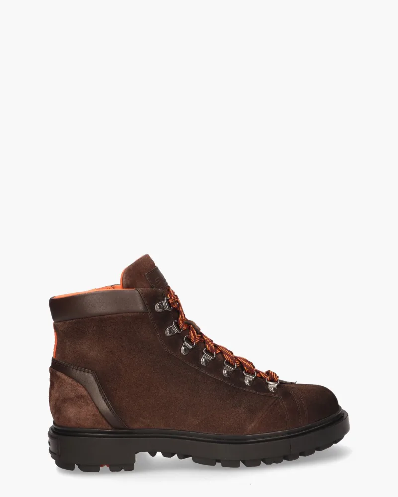 Santoni 18190, enkellaarsjes & boots voor heren in donkerbruin