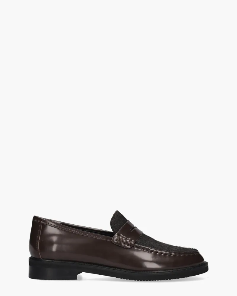 Di Lauro Si Efisia, instappers & loafers voor dames in donkerbruin