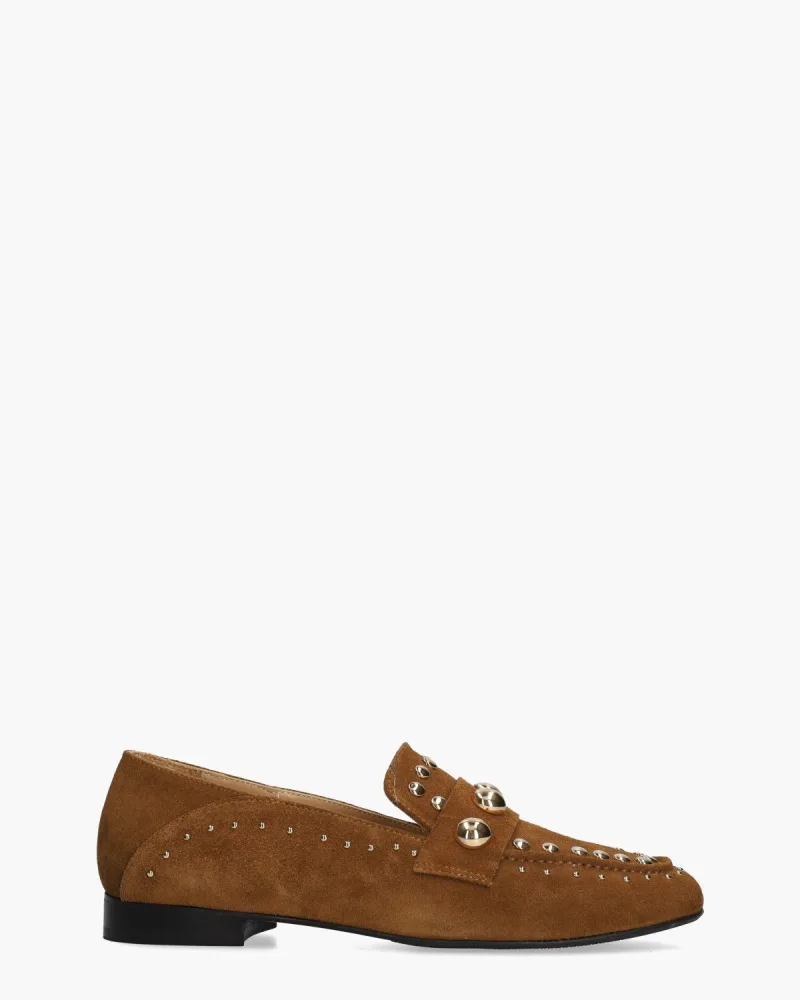 Gioia Aimee, instappers & loafers voor dames in bruin