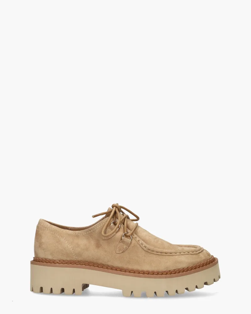Gioia VeraLynn, veterschoenen voor dames in beige