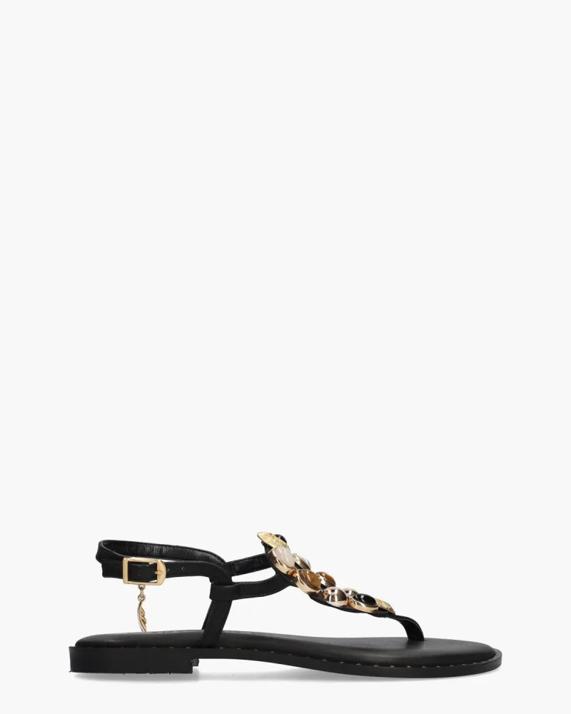 Caryatis Zefi, sandalen voor dames in zwart