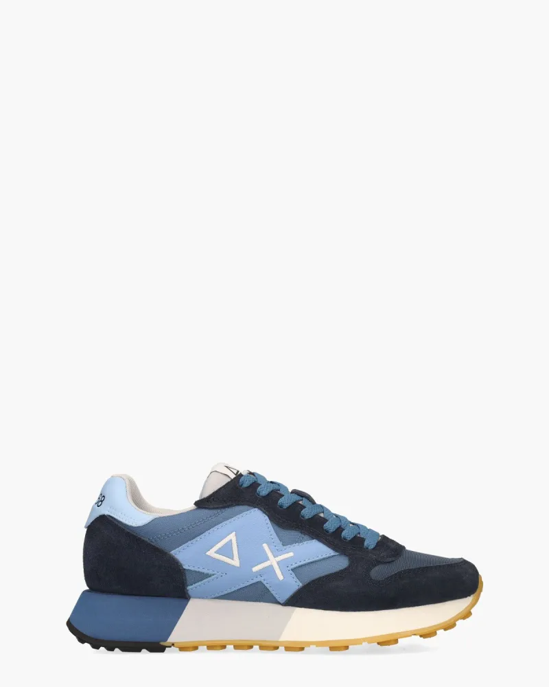 Sun68 Jaki 2.0 Bicolor, sneakers voor heren in blauw