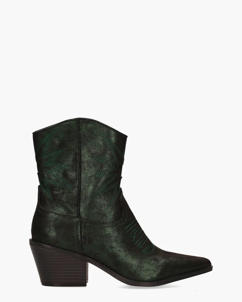 Mia & Jo Vlinder, enkellaarsjes & boots voor dames in donkergroen