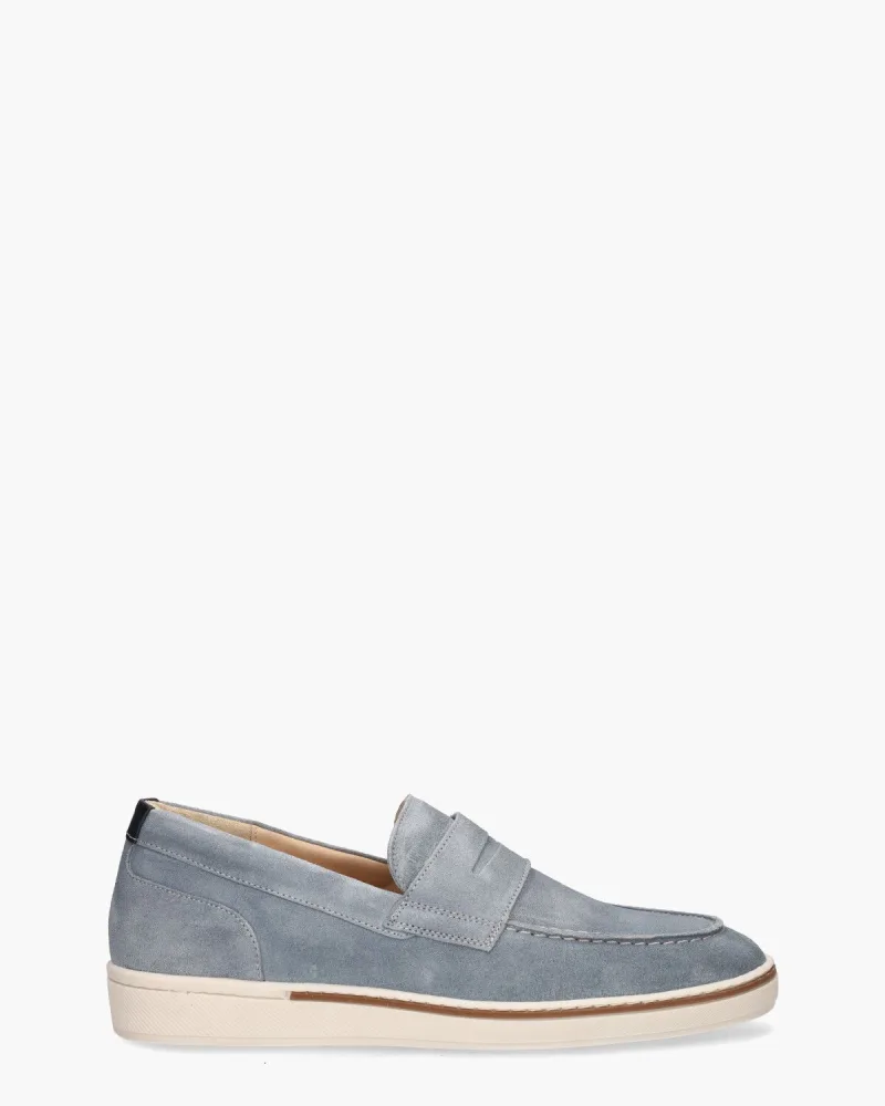 Van Bommel Bora 04.00, instappers & loafers voor heren in blauw