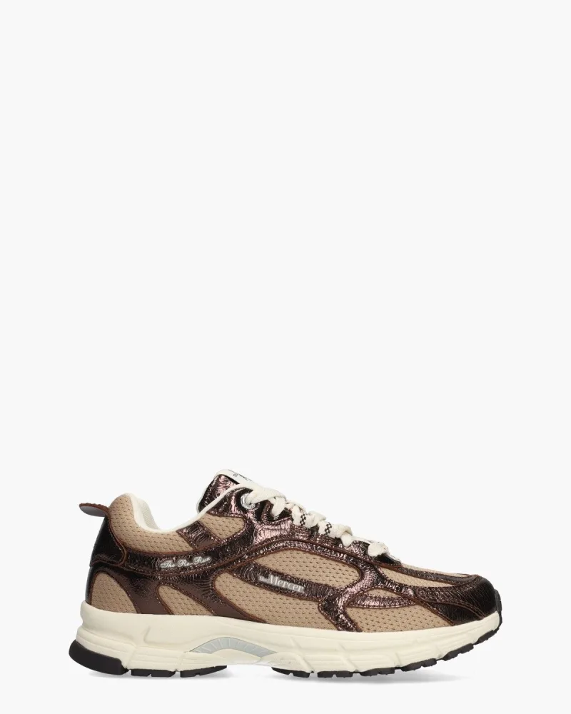Mercer Amsterdam Mercer The Re-Run Cracked, sneakers voor dames in bruin